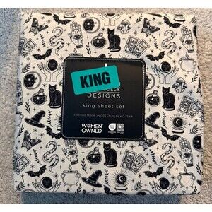 NEW Deborah Connolly Celestial Tarot Halloween Sheet Set KING